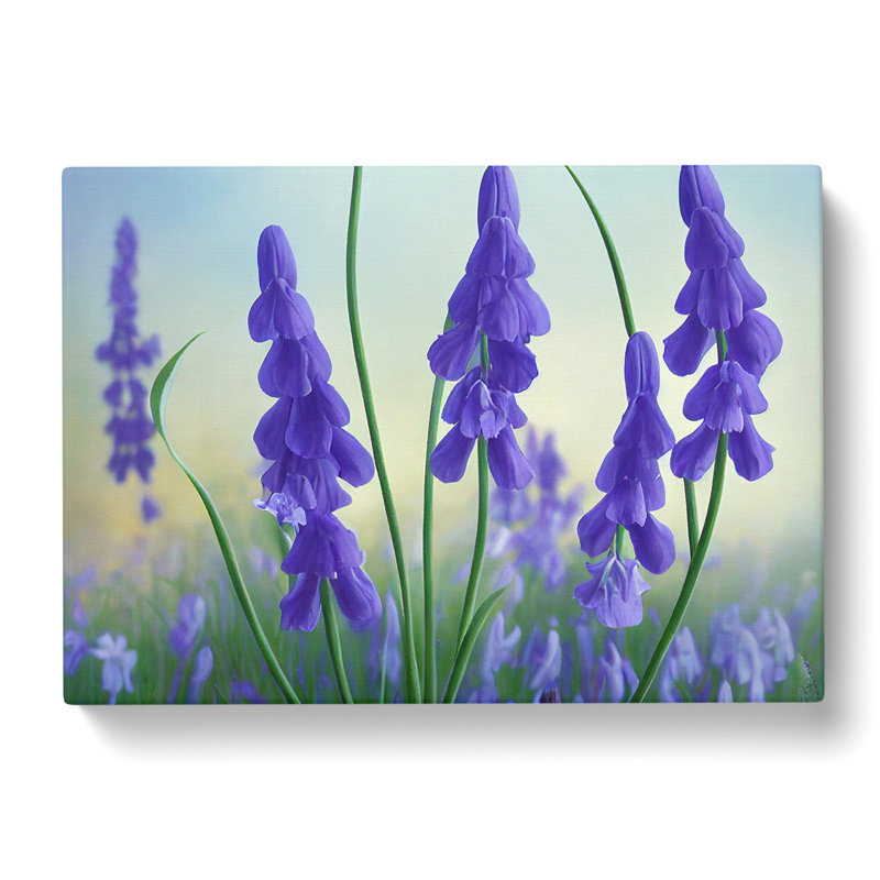 Bluebell Flower Painting Vol.2 - Wrapped Canvas, 50cm H x 76cm W x 3cm D