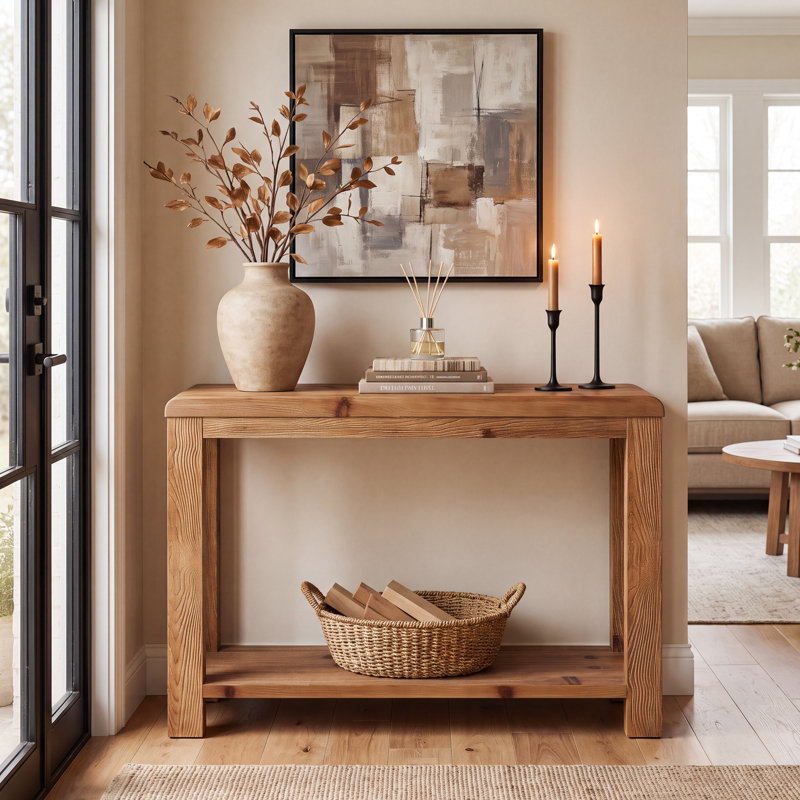 43.34'' Console Table with Shelves