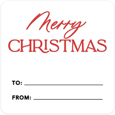 Autocollants carrés de Noël de 2 po, étiquettes de cadeau, étiquettes de cadeau de Noël rouges, étiquettes de cadeau, étiquettes de Noël, paquet de 40