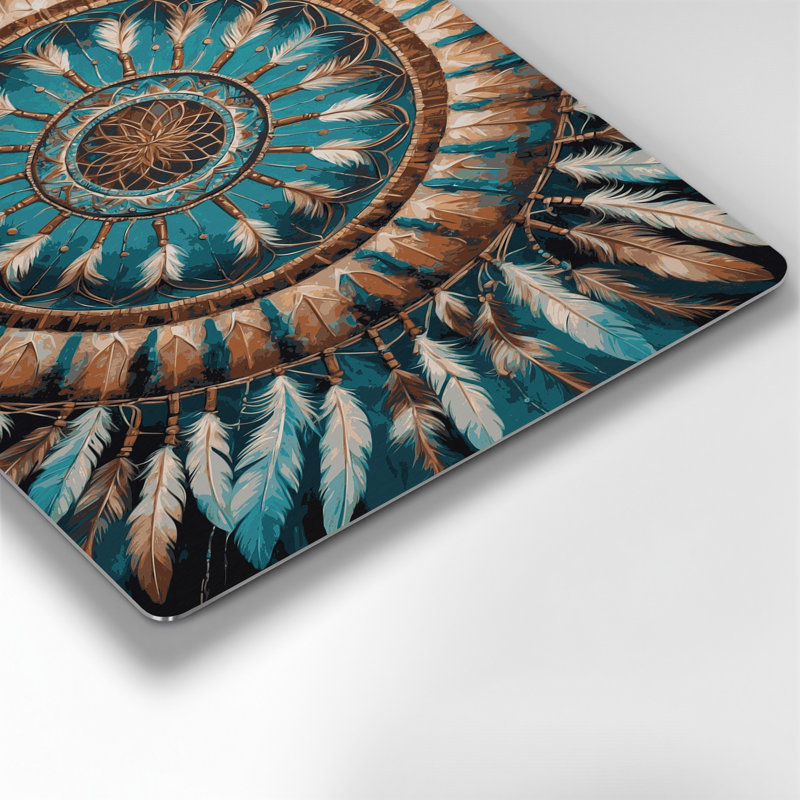 «Thanksgiving Native American motifs», art mural en métal brun, H 20 po x l 20 po x P 0,05 po