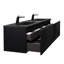 Meuble-lavabo mural double 71 po avec plateau en polymère Toniqua