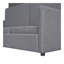 Grand lit escamotable mural avec coussin, gris