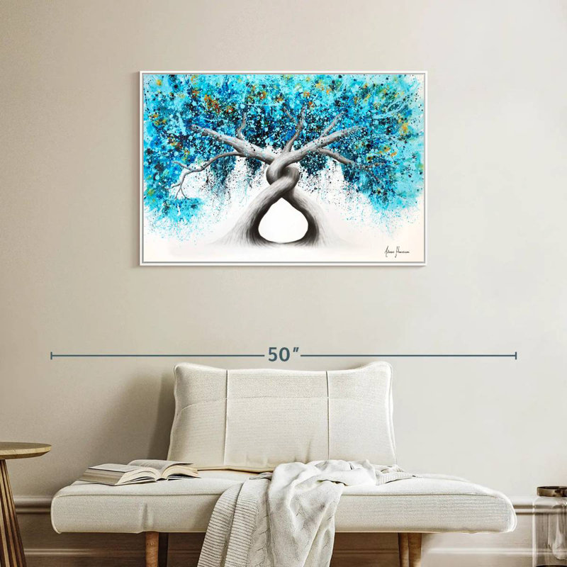 Torsion des arbres récifaux, Cadre flottant blanc, 37 po x 25 po