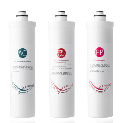 Ensemble de remplacement iSpring F3-CUA4, convient à l'ensemble de filtres 3 pièces CU-A4 Ultra Filtration pour une alimentation de 6 mois