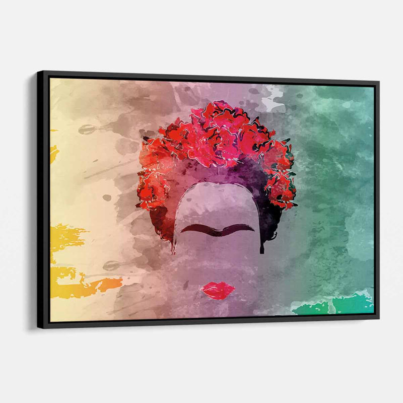 Peinture sur toile Ariyan, H 12 po x l 16 po, Cadre noir