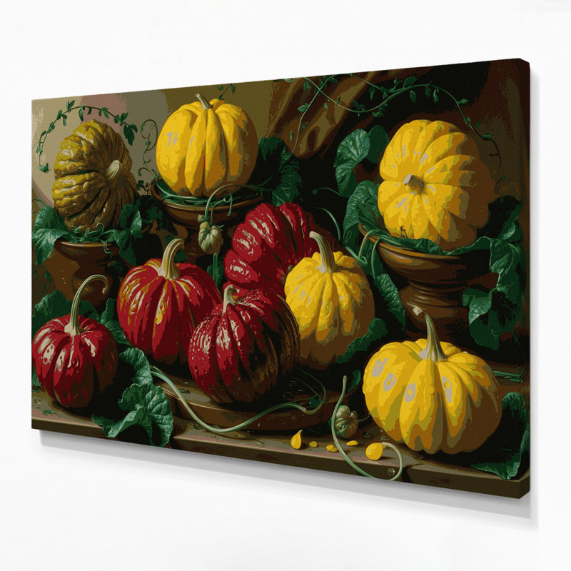Art mural sur toile brun légumes Ulluco, H 24 po x l 36 po