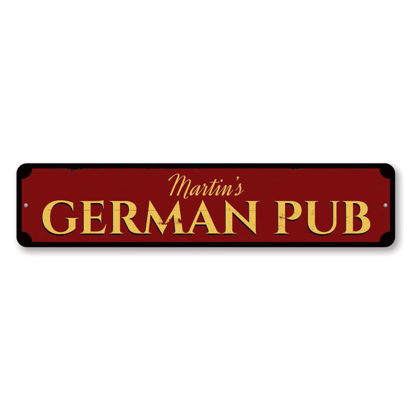 Plaque en aluminium German, H 4 po x l 18 po x P 0,04 po