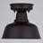 Cody Oil Rubbed Bronze And Light Gold Farmhouse Outdoor Flush Mount Ceiling Light