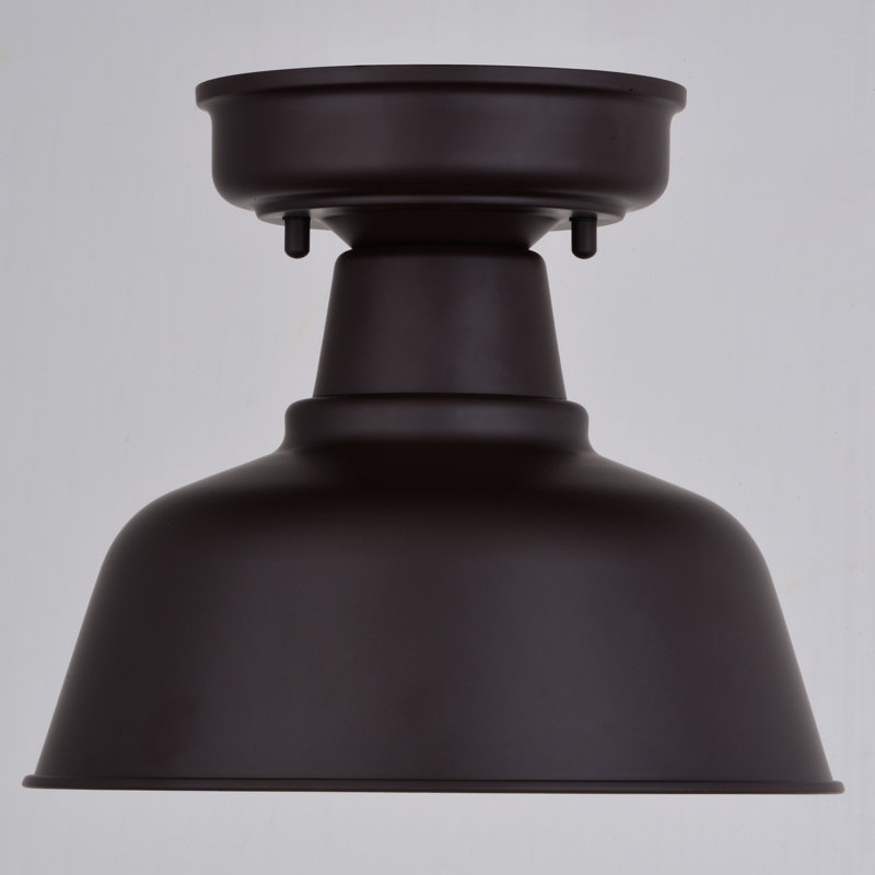 Bronze and Gold Farmhouse Indoor/Outdoor LED Ceiling Light