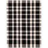 Tattersall Black Handwoven Indoor/Outdoor Rug