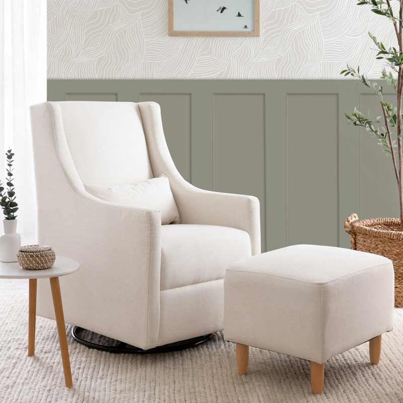 Toco Swivel Glider with Ottoman Set, Performance Beach Eco Weave