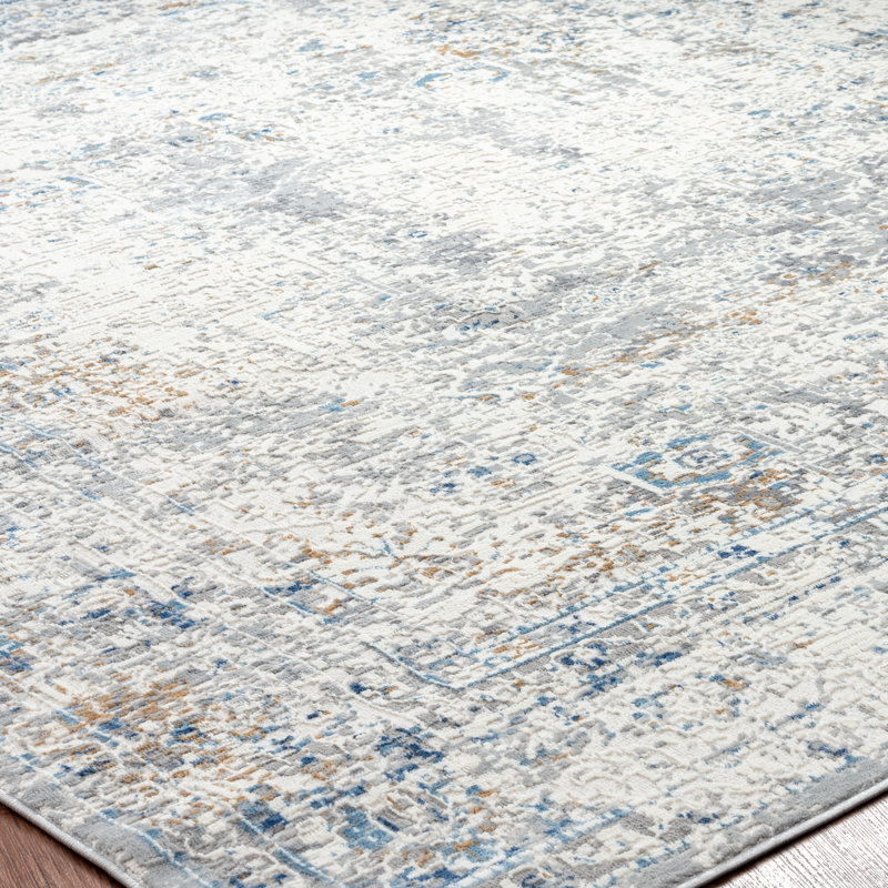 Tonio Area Rug in Blue/Gray, Rectangle 9'6" x 13', Blue/Gray