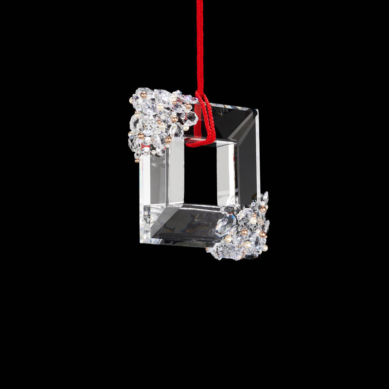 Eva 1 - Light LED Pendant, Polished Chrome/Red Rope