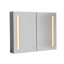 40 po X P 30 po Grande armoire à pharmacie rectangulaire en aluminium avec miroir H H