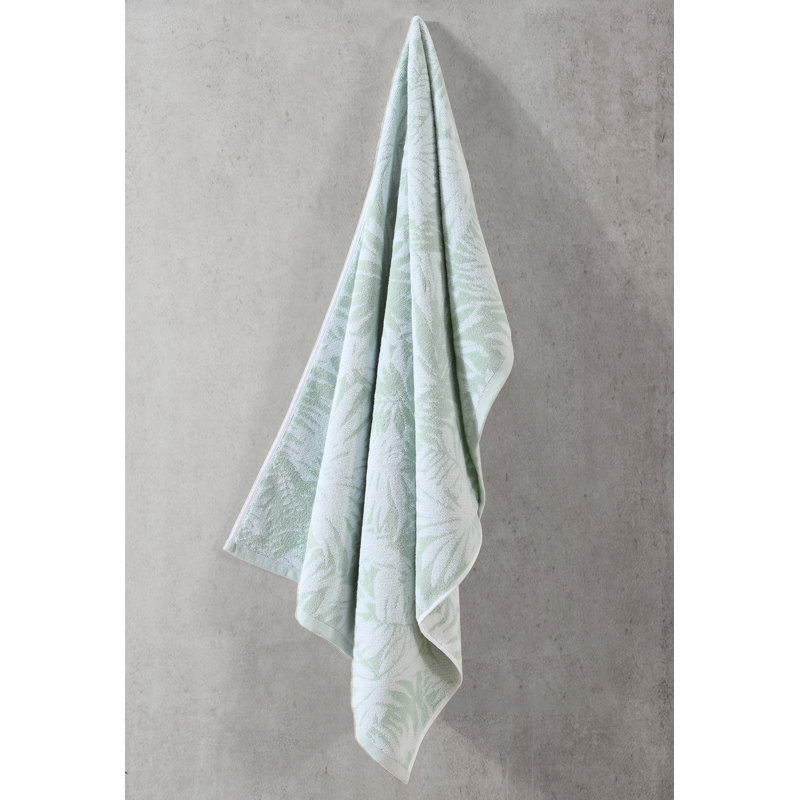 Lago Palm 6 Piece 100% Cotton Towel Set, 6 Piece Towel Set