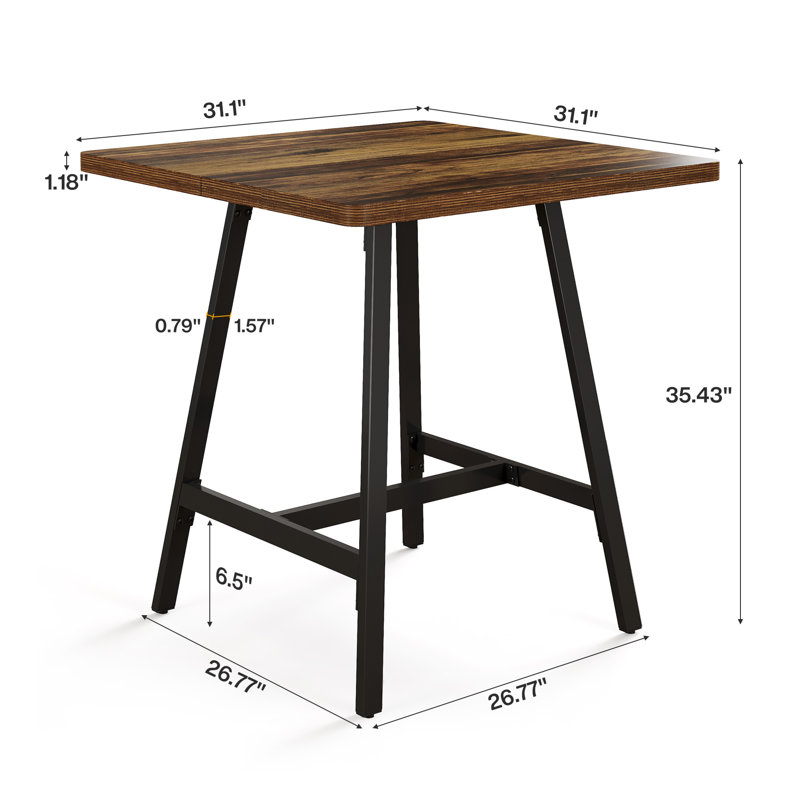 Table de salle à manger 31 "pour 2 à 4 personnes