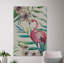 Floral Flamingo 1 Piece Wrapped Canvas Painting-1125025656
