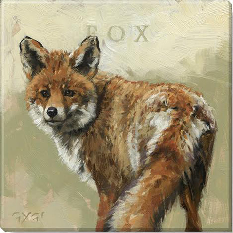 Renard, estampe numérique, H 20 po x l 20 po x P 1 po