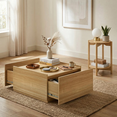 Erim 2-Piece Wood Coffee Table Set