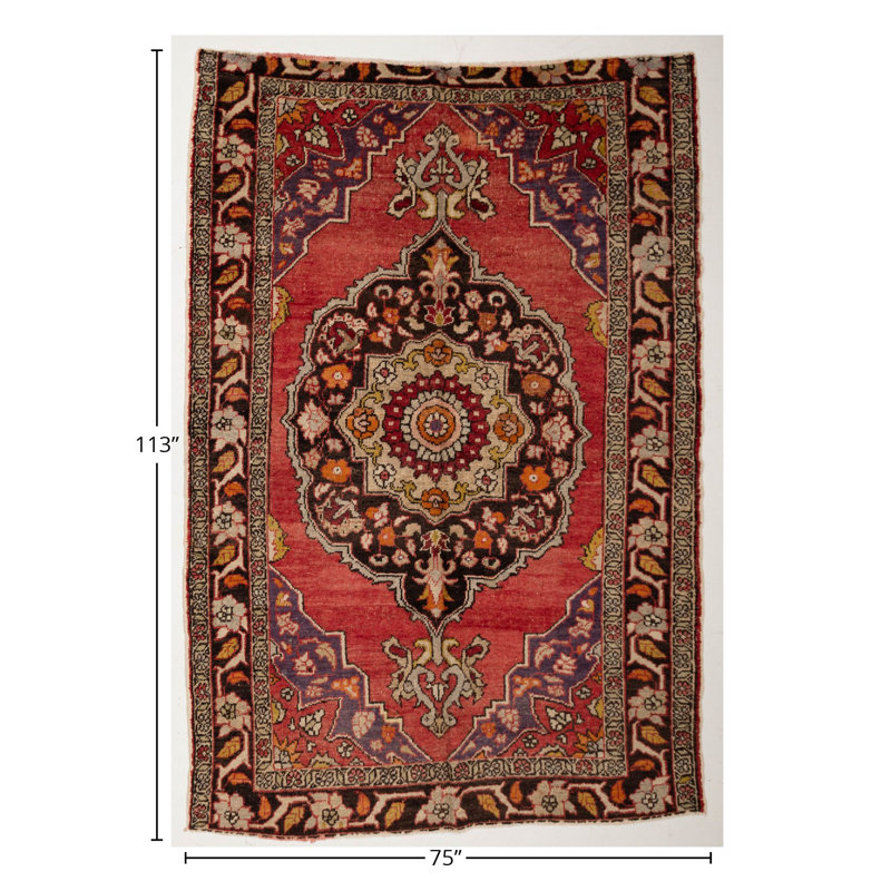 Handmade Cotton and Wool Oriental Area Rug