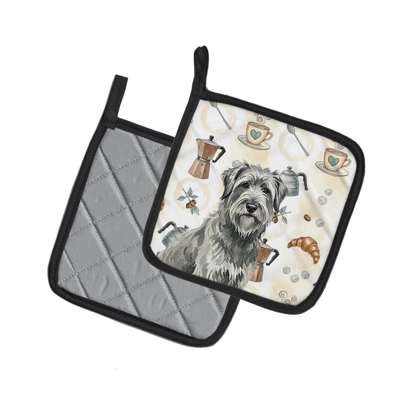 Paire de porte-cafetières gris Briard