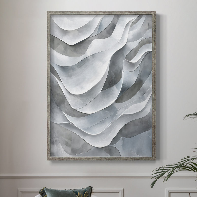 ABSTRACT Series CDLVI, reproduction encadrée - bois massif, H 15 po x l 12 po