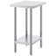 Table de préparation en acier inoxydable, 61 x 46 x 86 cm, capacité de charge de 290 kg, table de travail robuste en métal avec 3 niveaux de hauteur réglables, poste de travail professionnel pour cuisine, garage, restaurant ou jardin.