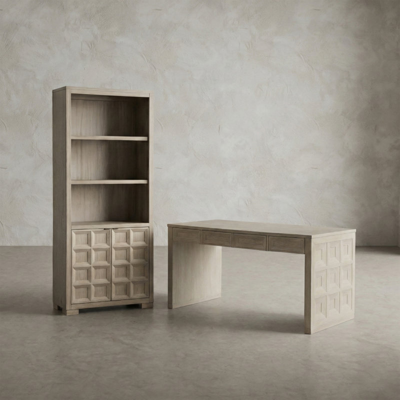 Goggans 2-Piece Office Set With Writing Desk And Bookcase
