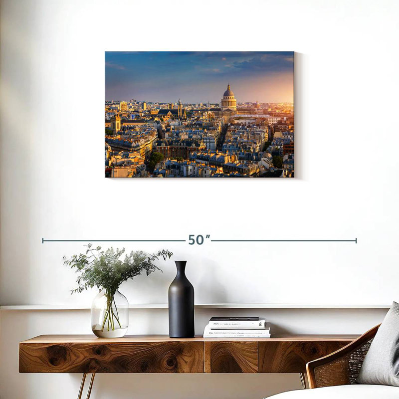 Coucher de soleil Vanna à Paris, H 20 po x l 30 po