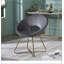 Chaise d'appoint rembourrée en velours soyeux Slatina-600919977
