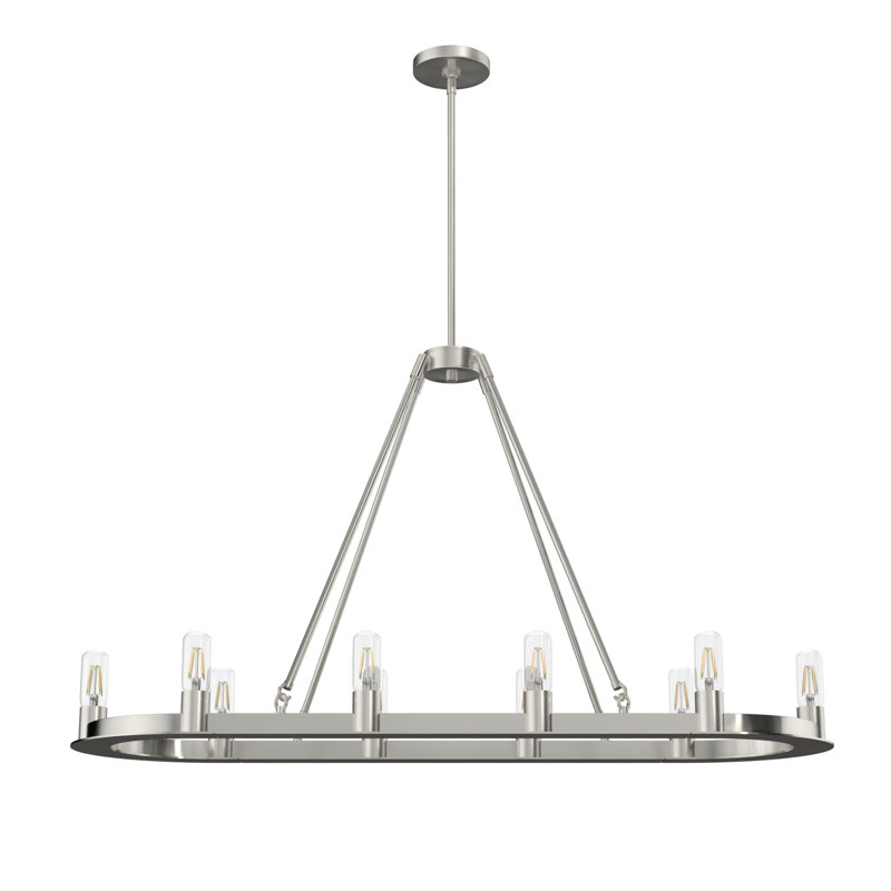 Hunter Saddlewood 10 Light Linear Chandelier Light Fixture