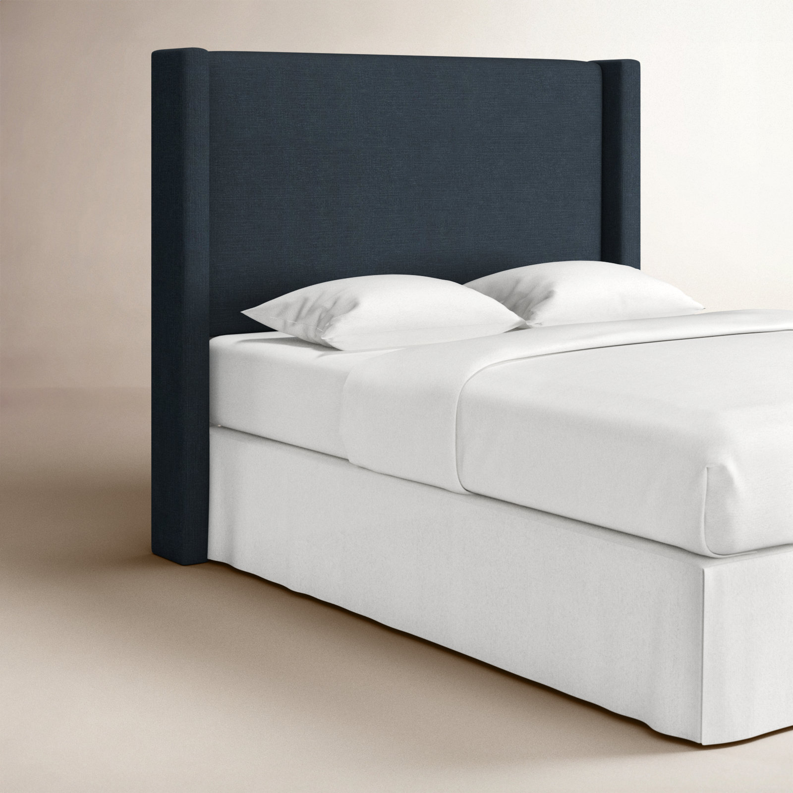 Hanson Upholstered Headboard, Queen, Classic Navy Linen