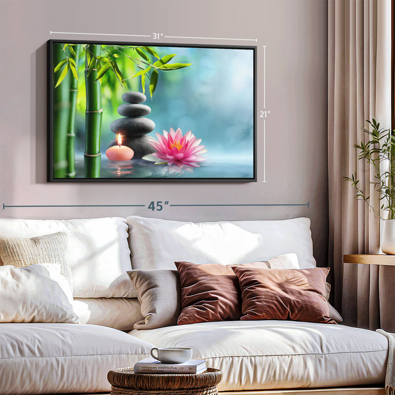 Bien-être «Japanese Bamboo Spa Canvas Print», H 21 po x l 31 po