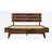 Queen Size Bed Frame with Headboard & Footboard, Solid Wood Platform Bed, Metal Legs,12 Durable Slatted Structure, No Box Spring Needed, Anti-Noise & Slip-Free, Easy Assembly, Walnut Finish-1787718926-1787718914