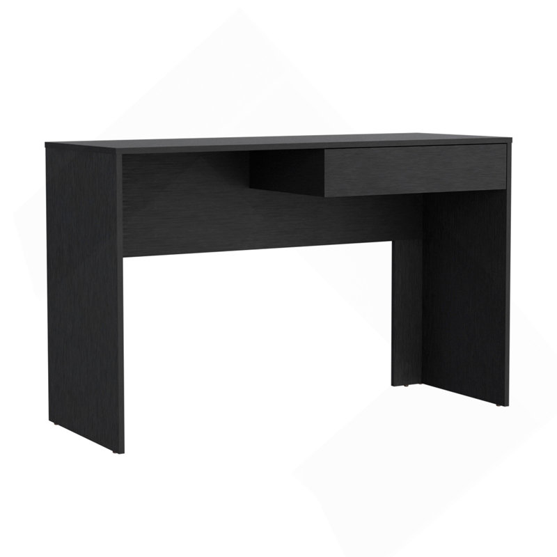 Bureau d'ordinateur Harrisburg, un tiroir, finition noire
