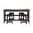 Upholstered Counter Stool with Solid Wood Frame