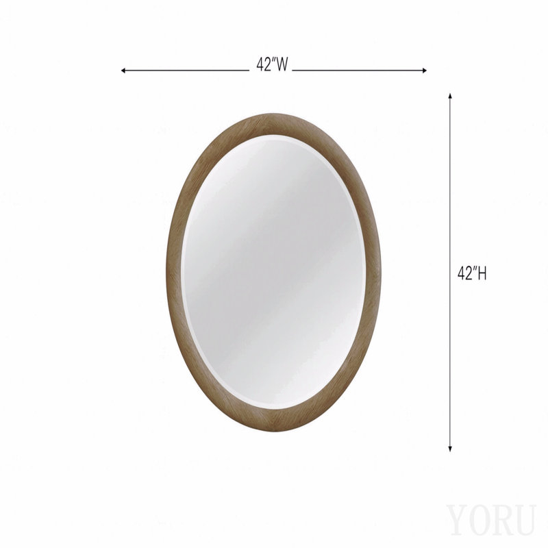 Miroir rond English Oak