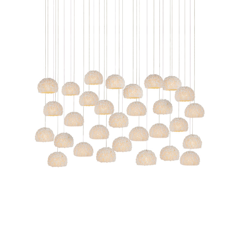 Luminaire suspendu rectangulaire à plusieurs lumières 30 lumières
