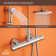 Système de douche thermostatique rond à 2 fonctions avec valve brute