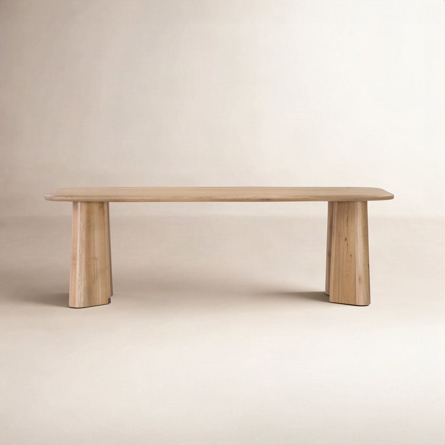 96" Natural Oak Dining Table