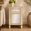 Armoire beige en verre 1 tiroir et 1 porte Alpena