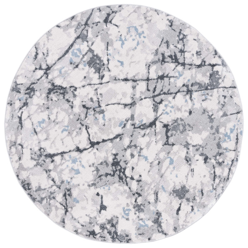 Ethellee Performance Abstract Rug, Round 6'7"