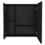 Armoire à pharmacie à double porte H 23 po, quatre tablettes intérieures, noir-262133216