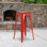 Tabouret de bar en métal sans dossier de 30 po de hauteur avec siège carré en bois Margherite