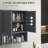 Kleankin Farmhouse Bathroom Wall Cabinet-1962563101