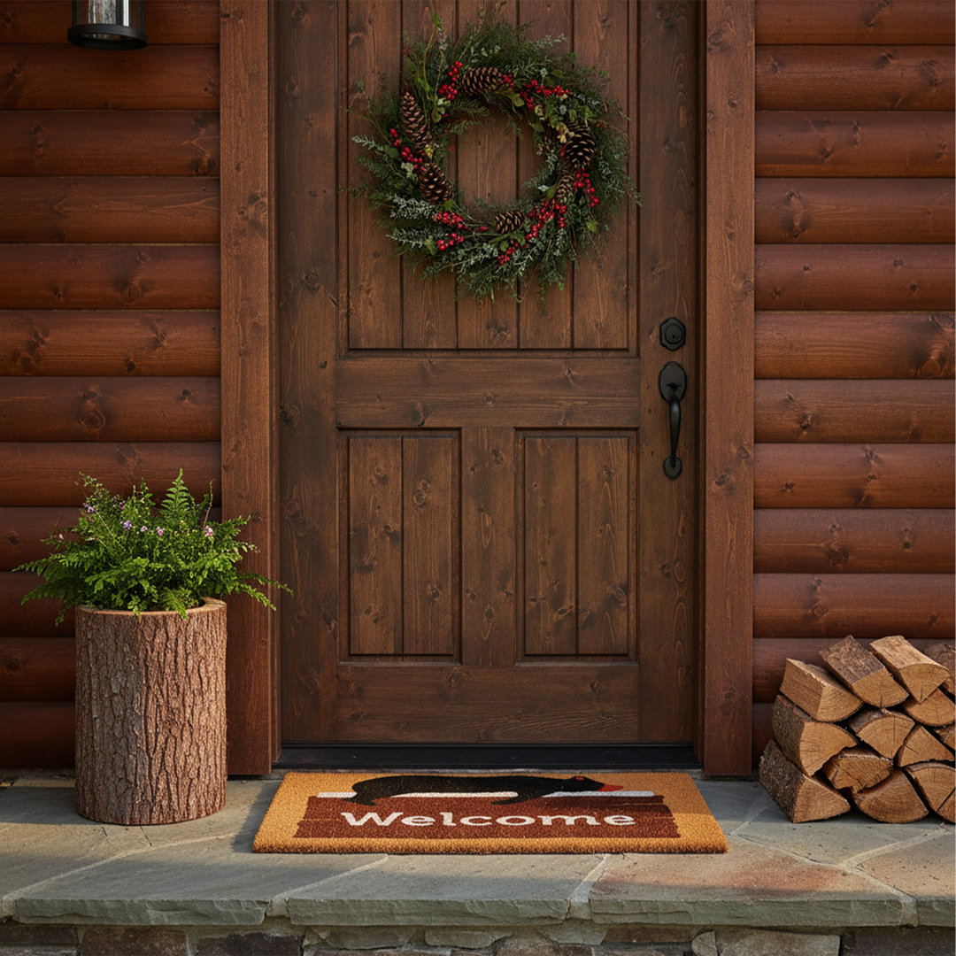 Akbez Non-Slip Outdoor Doormat August Grove® Mat 