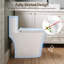 Toilette compacte une pièce moderne pour petites salles de bain, toilette à jupe allongée avec siège à fermeture en douceur, chasse d'eau puissante de 1,28 GPF