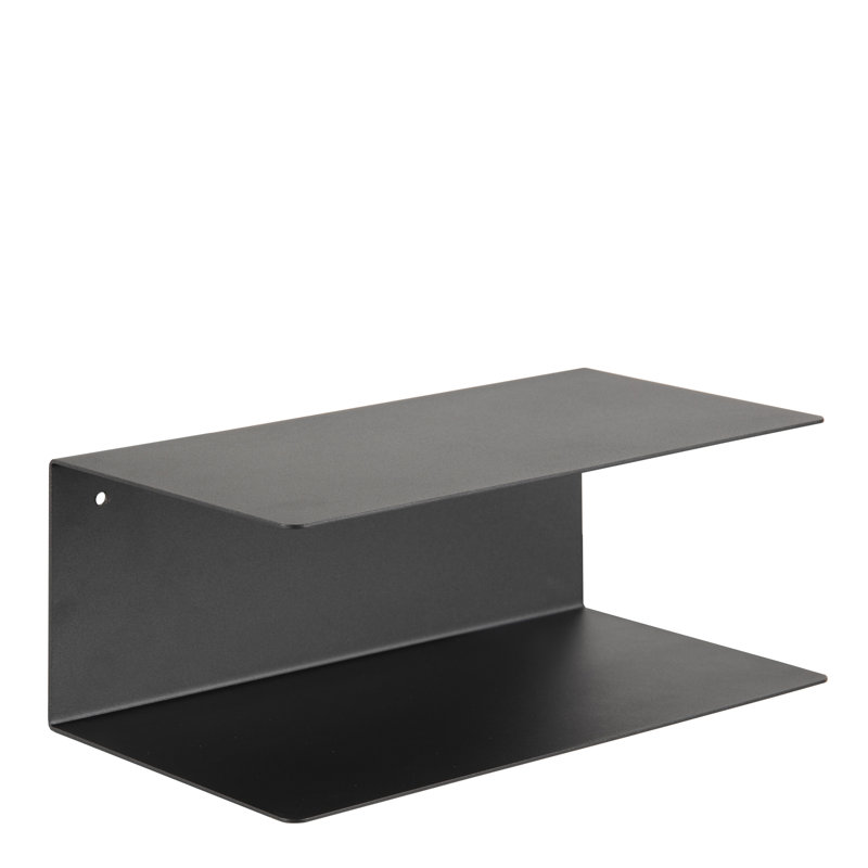 Syrai Steel Floating Shelf, Black