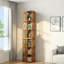 Bibliothèques rotatives, rangement compact en bois de bambou à 6 niveaux pour la maison