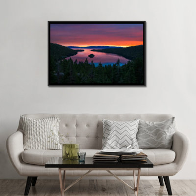 Serene Sunrise Over Lake Tahoe's Emerald Bay - Wall Art Print - Framed Canvas